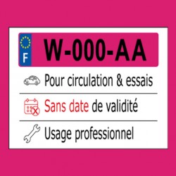 Plaque Auto standard PLEXIGLAS® 520x110 mm