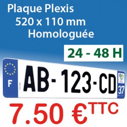 Plaques AUTO 520x110 - 1 ER PRIX - EN PLEXI