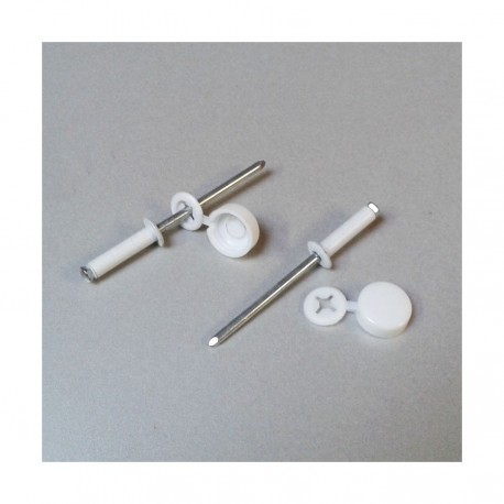 2 Rivets avec capuchon blanc