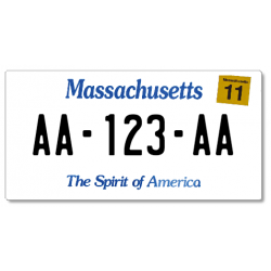 Plaque US PLEXIGLAS® 300x150mm - Massachusetts