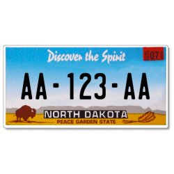 Plaque US PLEXIGLAS® 300x150mm - North Dakota