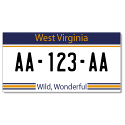 Plaque US PLEXIGLAS® 300x150mm - West-Virginia