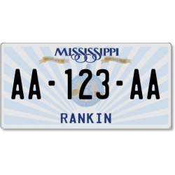 Plaque US PLEXIGLAS® 300x150mm - Mississippi