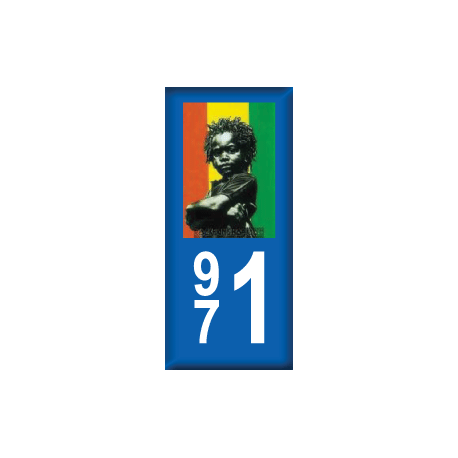 Sticker Département 971/BB RASTA